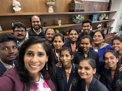 Gita Gopinath Meets Andhra Students at IMF