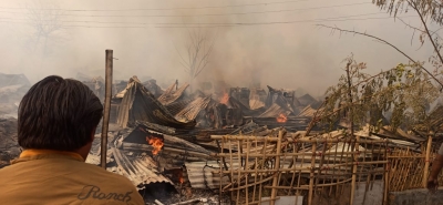 Over 100 Shanties Gutted in Massive Gurugram Fire
