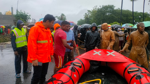 Army Helicopters for Rescue in Flood-hit Telangana Village