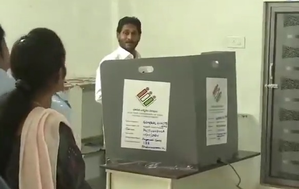 Andhra CM Jagan Mohan Reddy, TDP Chief Chandrababu Naidu Cast Votes