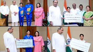 Odisha CM Felicitates Two Female Athletes