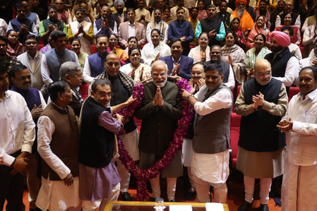 NDA's 'Mangal Milan' Meet Begins with 'Vande Mataram' Slogans