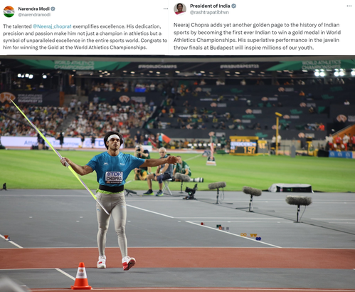 'Symbol of Unparalleled Excellence', Prez Murmu, PM Modi Congratulate Neeraj Chopra