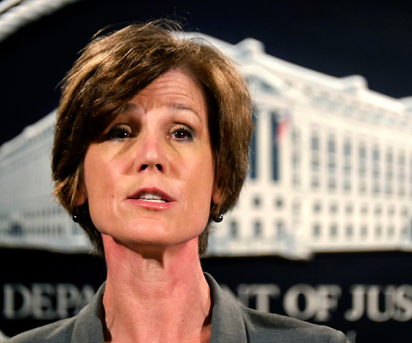sally yates delievers a white house press briefing