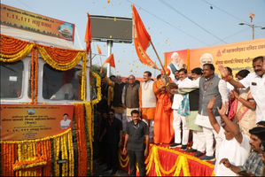 MP CM Flags off Vehicle Carrying Laddus for Lord Ram-Sita Wedding Procession in Nepal 