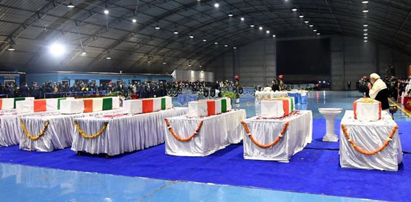 Mortal remains of Gen Rawat, wife, others reach Delhi