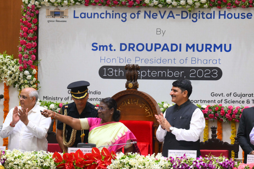 President Inaugurates Gujarat Assembly's NeVA Project for Paperless Proceedings