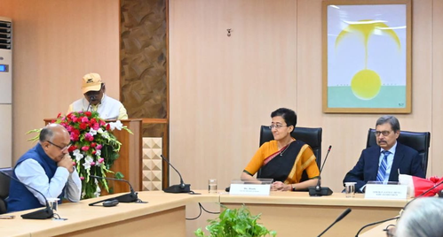 Atishi Administers Oath to RTD Justice Jayant Nath as DERC Chairperson