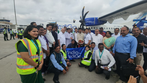 Flight Service Begins from Shivamogga Airport in K'taka