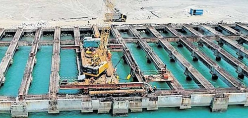 Water Salute to First 'ship' Carrying Massive Cranes at Kerala's Vizhinjam International Port