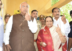 Congress Chief Kharge Casts His Vote in Karnataka's Kalaburagi