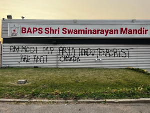 Another Hindu Temple in Canada Vandalised, MP Calls for Action