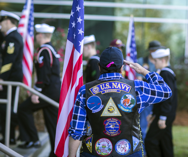 outside a funeral service for navy airmen apprentice cameron walters