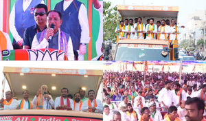 Chhattisgarh CM Participates in BJP'S Vijay Sankalp Yatra in Telangana