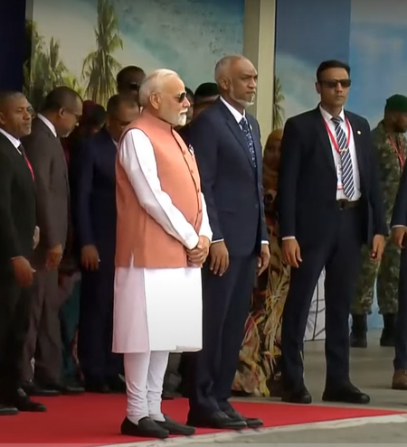 PM Modi lands in Male to attend Maldives' 60th Independence Day as guest of honour
