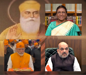 Prez Murmu, PM Modi, HM Shah Extend Greetings on Guru Nanak Dev's Prakash Parv