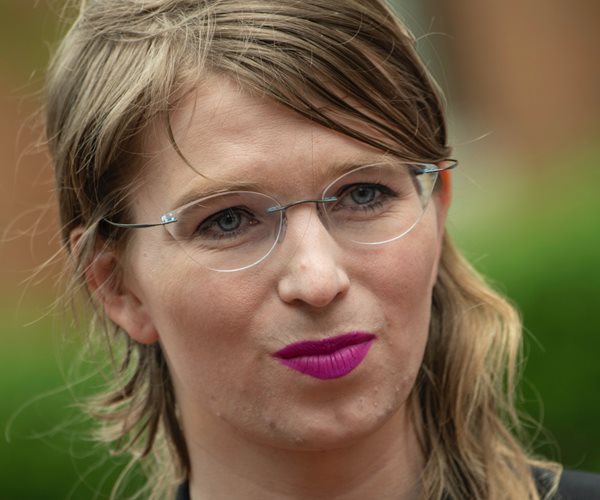 Former military intelligence analyst Chelsea Manning speaks in Alexandria, Virginia, on May 16, 2019