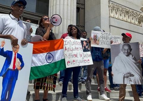 Indian-Americans Hold Protests against Manipur Violence in 3 US States