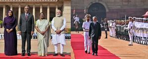 Maldives President Muizzu Accorded Ceremonial Welcome at Rashtrapati Bhavan