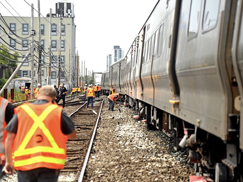 13 Injured after Train Derails in New York City