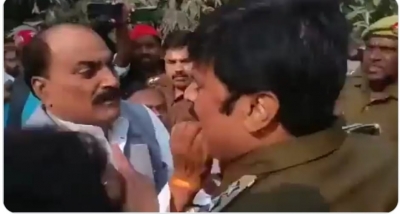 FIR lodged against SP MLA, workers after scuffle with police in Chandauli