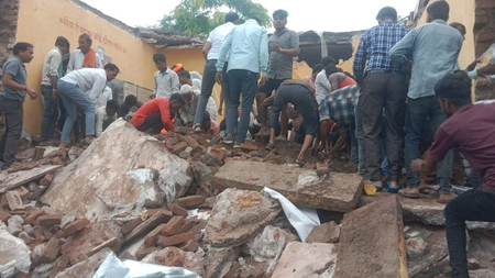 Raj School Building Collapse: Four Children Killed, 10 Rescued; Govt Orders Probe