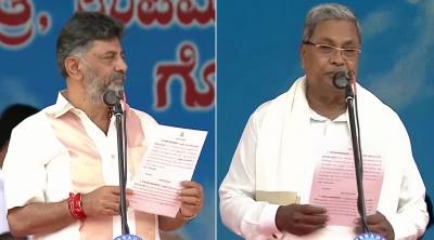 Siddaramaiah, Shivakumar Take Oath as New Karnataka CM, DyCM