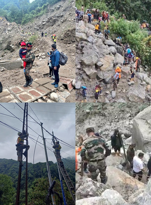 Tourists Stranded in Sikkim: Army's Trishakti Helping in Relief Operations