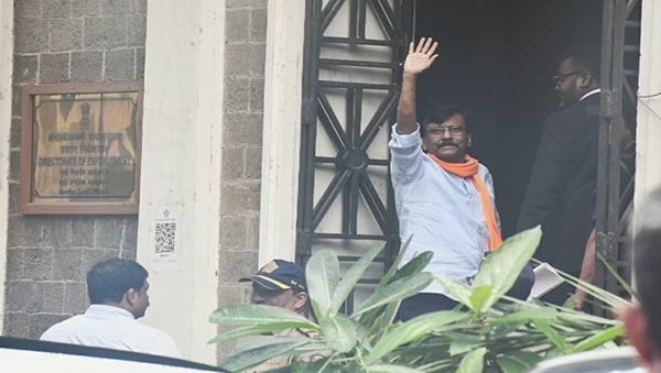 Sanjay Raut reaches ED office for money-laundering probe