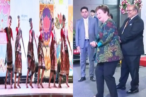 IMF Chief Shakes a Leg with Folk Dancers on Sambalpuri Song at Delhi Airport