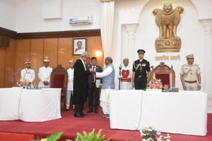 Lakshman Prasad Acharya Sworn in as Manipur Governor