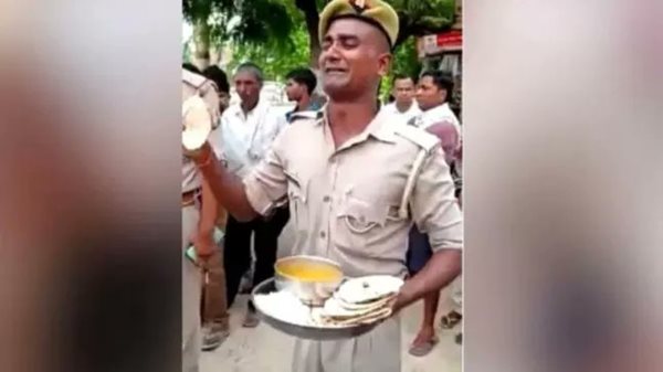 UP cop complains about poor food quality, video goes viral