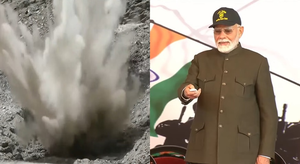 PM Modi Carries Out 'first Blast' of Shinkun La Tunnel in Ladakh