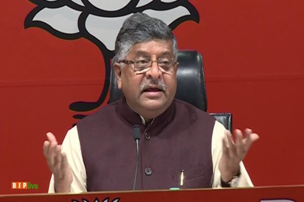 Ravi Shankar Prasad Launches Scathing Attack on Maha Govt