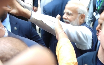 Modi Greeted by Supporters on Arrival in New York for State Visit