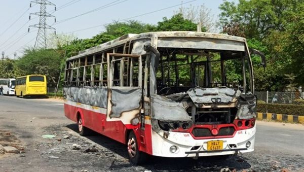 Protesting workers burn, damage buses in Manesar