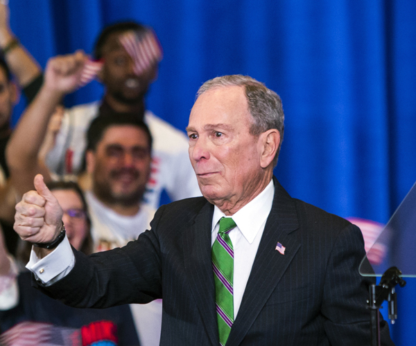former democratic presidential candidate mike bloomberg