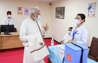 Modi visits Delhi hospital to mark India's 100 Cr Covid vaccine milestone