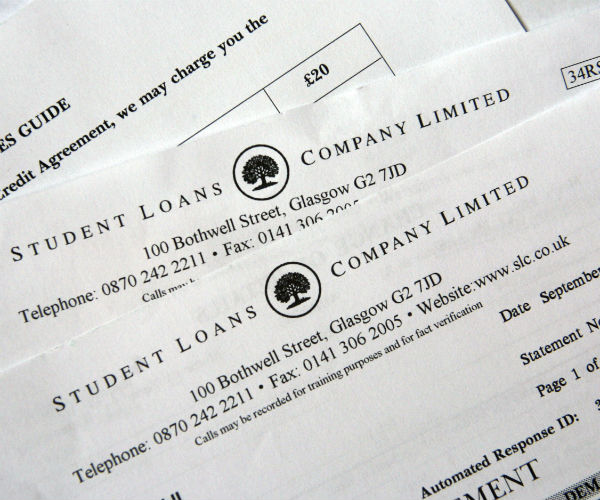 a student loan statement is shown from student loans company limited