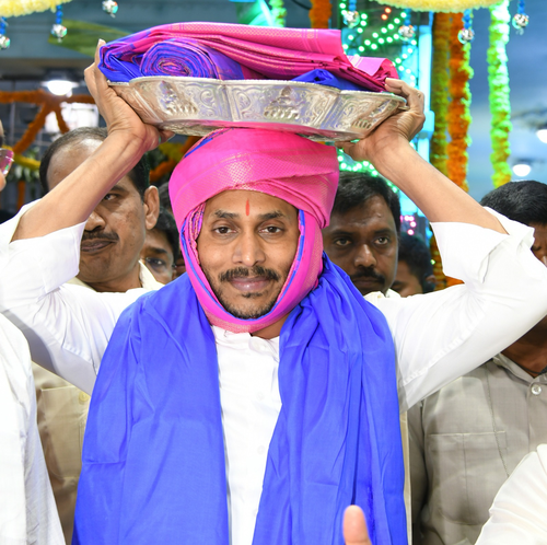Andhra Pradesh CM Offers Silk Robes at Tirumala Temple