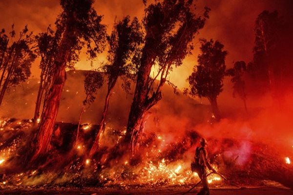 Explosive Wildfires across California Stoked by Fierce Winds