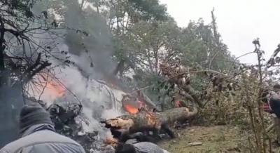 Big Breaking: Military chopper crashes in TN, Gen Bipin Rawat was on board