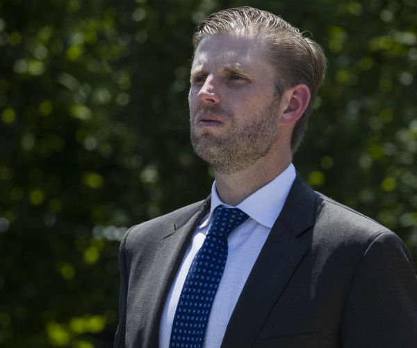 eric trump is seen at the white house