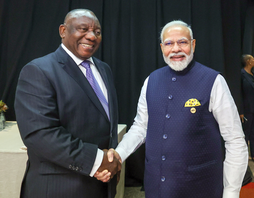 Modi Holds Talks with South African President Ramaphosa, Accepts Invitation to Pay State Visit