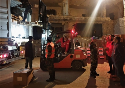 Indian Peacekeepers in Syria Ferry Earthquake Relief Supplies to Victims