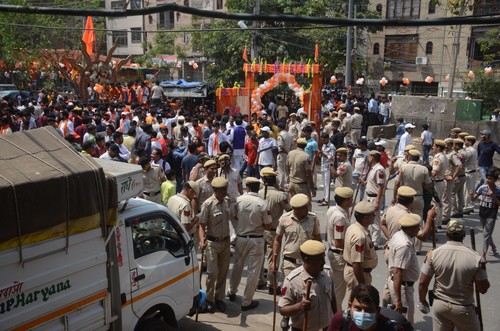 Security Beefed up in Delhi's Jahangirpuri on Hanuman Jayanti