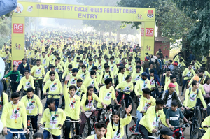 Thousands Led by Punjab CM Participate in Cycle Rally against Drug Menace