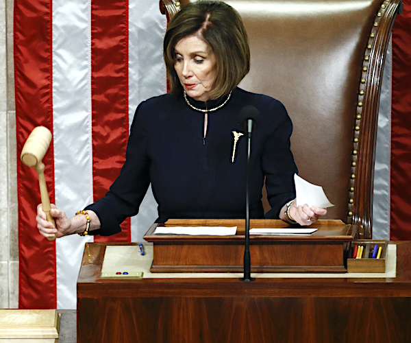 nancy pelosi bangs the gavel to end the house impeachment inquiry