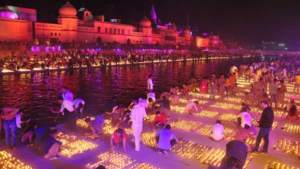 Over 9L diyas lit along Saryu in Ayodhya, a world record