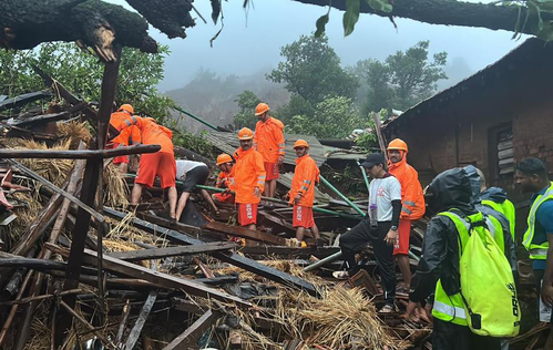 Rescue Teams Resume Search Operations for Raigad Hillslide Victims